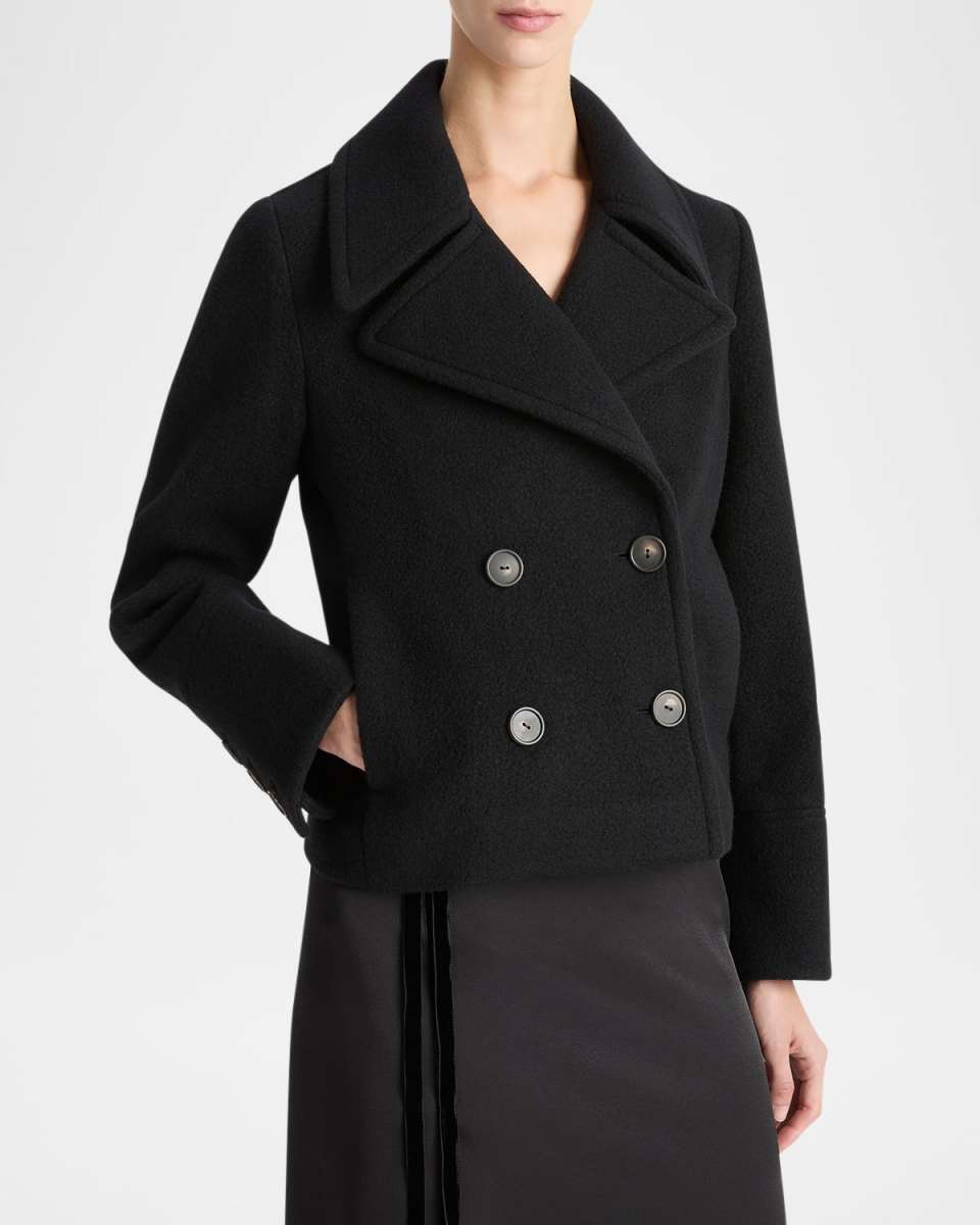 Cropped Wool Peacoat
